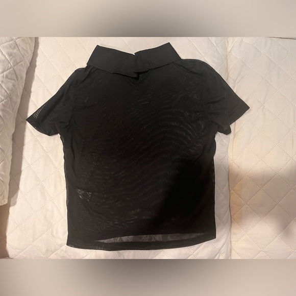 Collared Mesh Top - Picture 2 of 8